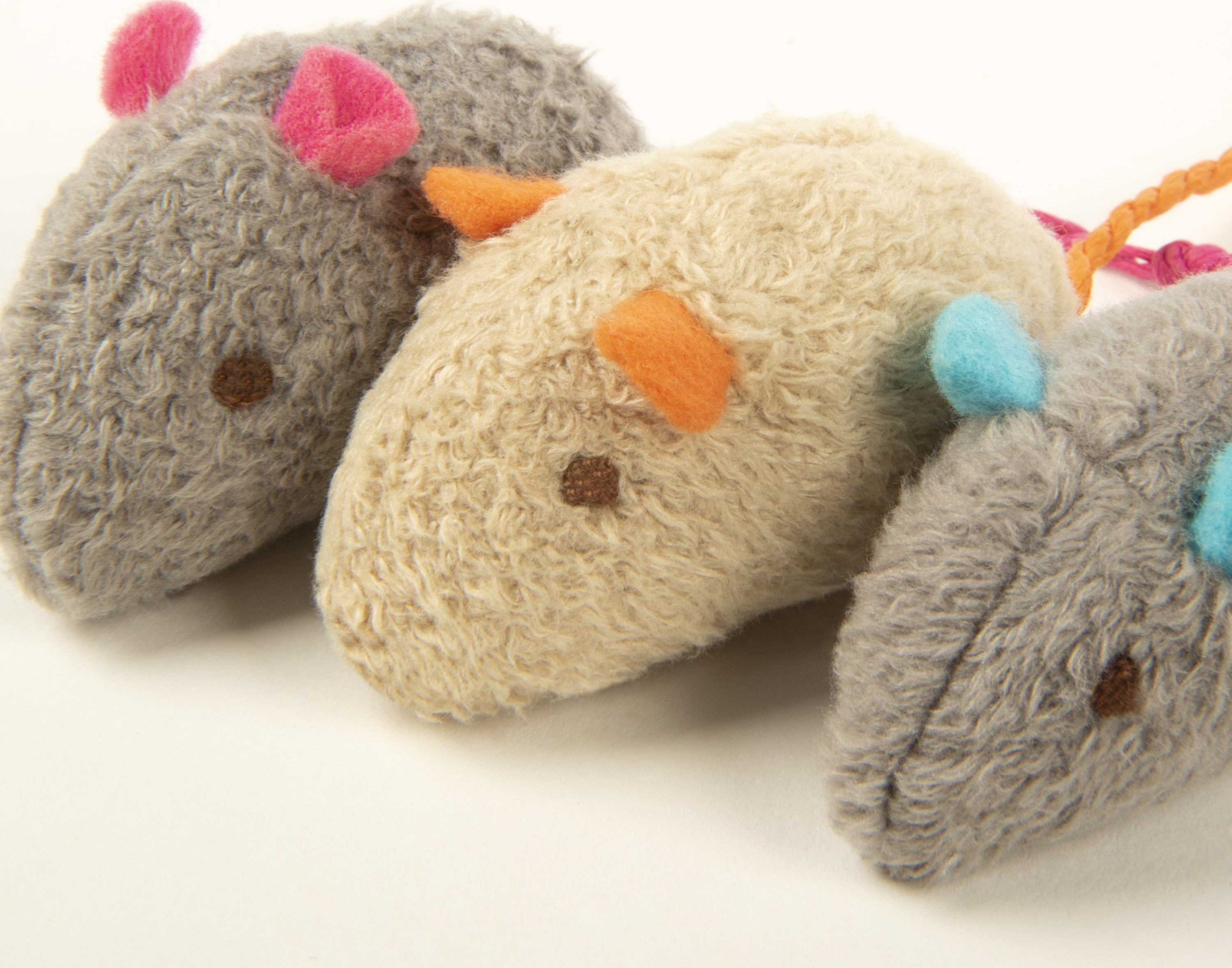 Set of 3 Catnip Mice Toys