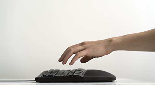 Black Microsoft Split Keyboard with Palm Support