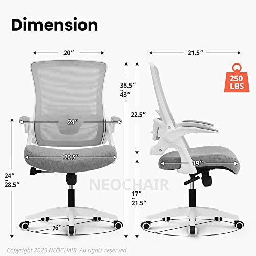 Ergonomic High-Back Mesh Desk Chair (Grey)