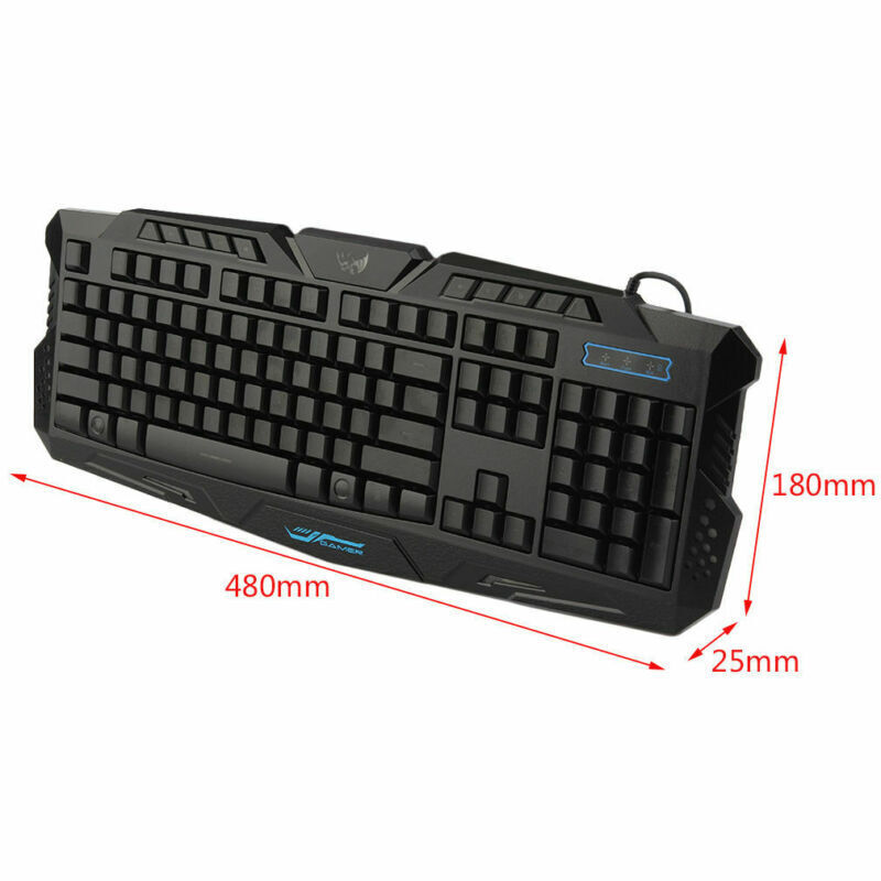 LED Backlit Wired Gaming Keyboard & Mousepad Set