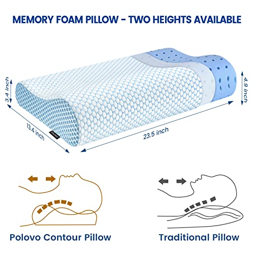 Ergonomic Memory Foam Contour Pillow - Neck Support