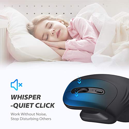 Wireless Ergonomic Vertical Mouse for Mac & PC