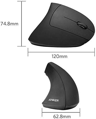 Anker Wireless Vertical Ergonomic Optical Mouse - Black
