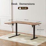 Acrolix 59" Reversible L-Shaped Electric Standing Desk