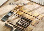 Claiks Adjustable Electric Standing Desk with Drawers