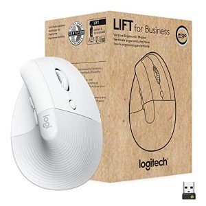 Logitech Lift Vertical Ergonomic Wireless Mouse - Off White