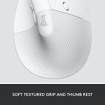 Logitech Lift Vertical Ergonomic Wireless Mouse - Off White