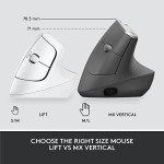 Logitech Lift Vertical Ergonomic Wireless Mouse - Off White