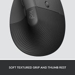 Logitech Lift Vertical Ergonomic Wireless Mouse - Graphite