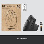 Logitech Lift Vertical Ergonomic Wireless Mouse - Graphite