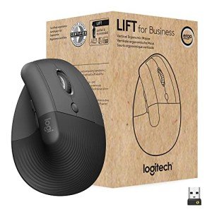 Logitech Lift Vertical Ergonomic Wireless Mouse - Graphite