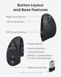 Anker Wireless Vertical Ergonomic Optical Mouse - Black