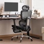 LarkLeaves Ergonomic Office Chair with Footrest