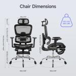 LarkLeaves Ergonomic Office Chair with Footrest