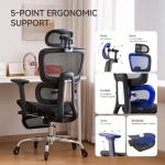 LarkLeaves Ergonomic Office Chair with Footrest