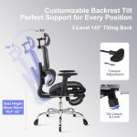 LarkLeaves Ergonomic Office Chair with Footrest