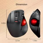 ELECOM Left-Handed Wireless Ergonomic Trackball Mouse