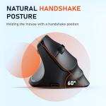 Left-Handed Ergonomic Wireless Vertical Mouse with RGB