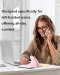 Pink Left-Handed Ergonomic Wireless Vertical Mouse