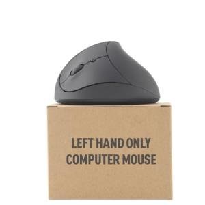 Urby Left Handed Mouse Wireless, Ergonomic, Vertical. Also As Left Handed Gaming Mouse. Compatible with Windows/macOS/iPadOS, Laptop, PC. [Battery Included] (Black)