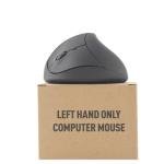 Urby Left Handed Mouse Wireless, Ergonomic, Vertical. Also As Left Handed Gaming Mouse. Compatible with Windows/macOS/iPadOS, Laptop, PC. [Battery Included] (Black)