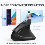 TECKNET Wireless Bluetooth Vertical Ergonomic Mouse