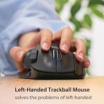 Ergonomic Wireless Left-Handed Trackball Mouse
