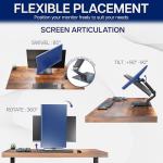 VIVO Pneumatic Height Adjustable Monitor Desk Stand