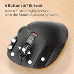 Ergonomic Wireless Left-Handed Trackball Mouse