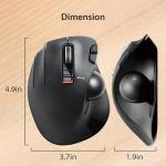 Ergonomic Wireless Left-Handed Trackball Mouse