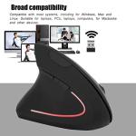 Left-Handed Ergonomic Vertical Mouse with Adjustable DPI
