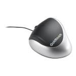 Goldtouch Left-Handed Comfort Mouse USB, Black Silver