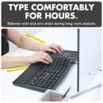 Wired Ergonomic Keyboard with Wrist Rest & 110 Keys