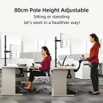 Adjustable Single Monitor Arm Desk Mount, Black