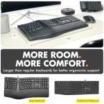 Wired Ergonomic Keyboard with Wrist Rest & 110 Keys