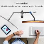 Adjustable Single Monitor Arm Desk Mount, Black