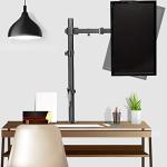 Adjustable Single Monitor Arm Desk Mount, Black