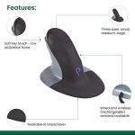 Posturite Penguin Wireless Ergonomic Mouse - Vertical Design