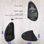 BeWishes Left-Handed Wireless Vertical Mouse