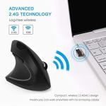 BeWishes Left-Handed Wireless Vertical Mouse
