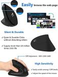 BeWishes Left-Handed Wireless Vertical Mouse