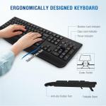 Wireless Keyboard and Mouse Set with Palm Rest