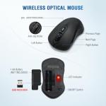 Wireless Keyboard and Mouse Set with Palm Rest