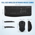 Wireless Keyboard and Mouse Set with Palm Rest