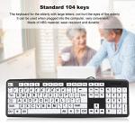 Large Print USB Keyboard for Seniors with Low Vision