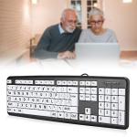 Large Print USB Keyboard for Seniors with Low Vision
