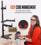 Height Adjustable Triple Monitor Desk Stand