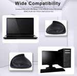 SUNGI Left-Handed Ergonomic Vertical Wireless Mouse
