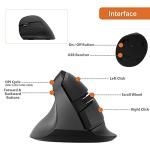 Left-Handed Wireless Ergonomic Vertical Mouse