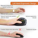 Left-Handed Wireless Ergonomic Vertical Mouse